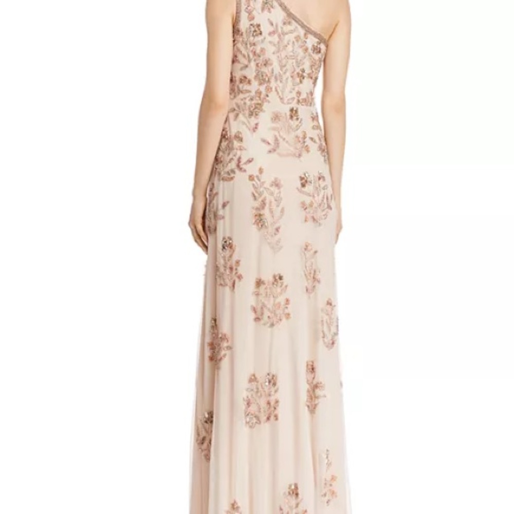 Adrianna Papell Blush Floral One-Shoulder Dress - Picture 2 of 5
